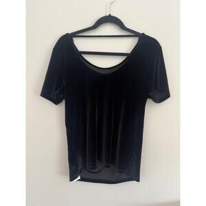 REISS Velvet Mini Dress Women M‎ Black Scoop Back Partywear